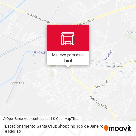 Estacionamento Santa Cruz Shopping mapa