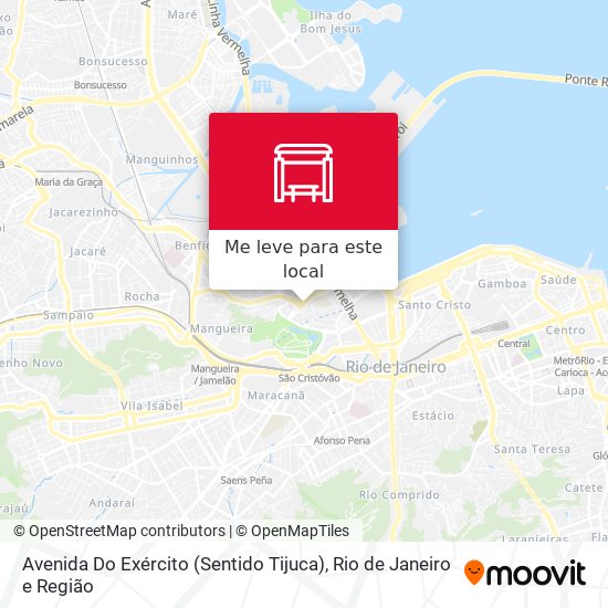 Avenida Do Exército (Sentido Tijuca) mapa