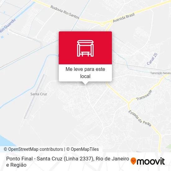 Ponto Final - Santa Cruz (Linha 2337) mapa