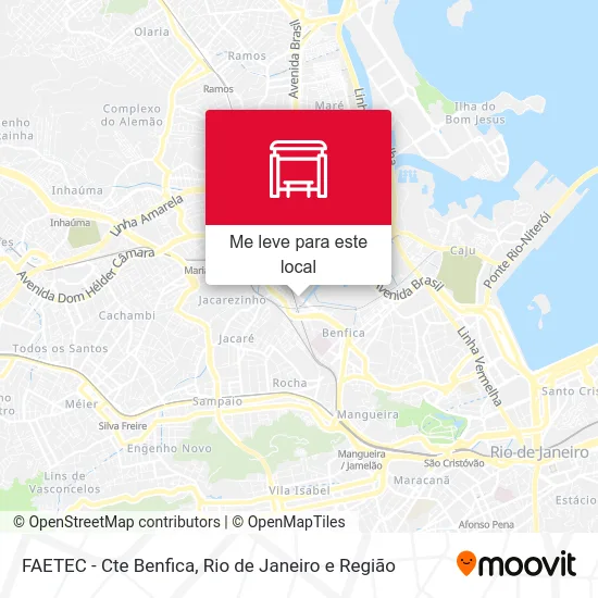 FAETEC - Cte Benfica mapa