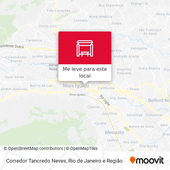 Corredor Tancredo Neves mapa