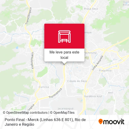 Ponto Final - Merck (Linhas 636 E 801) mapa