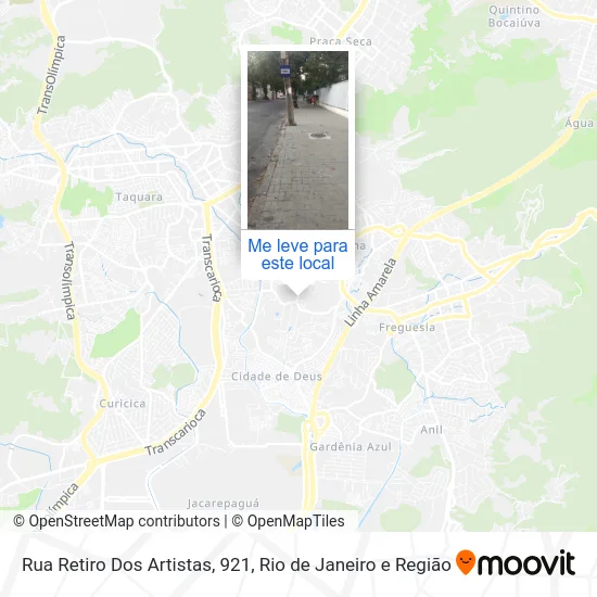 Rua Retiro Dos Artistas, 921 mapa