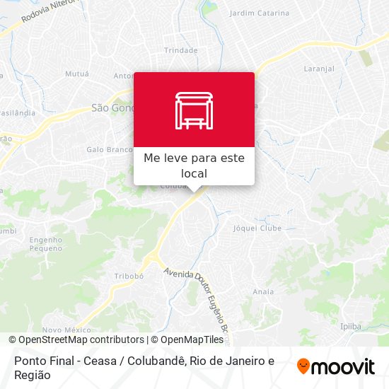 Ponto Final - Ceasa / Colubandê mapa