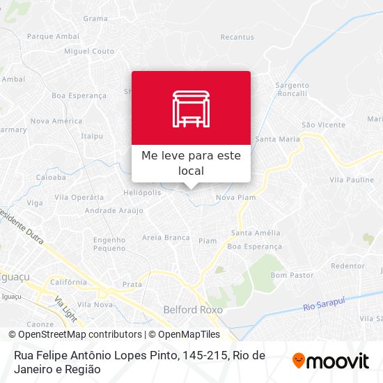 Rua Felipe Antônio Lopes Pinto, 145-215 mapa