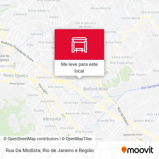 Rua Da Modista mapa