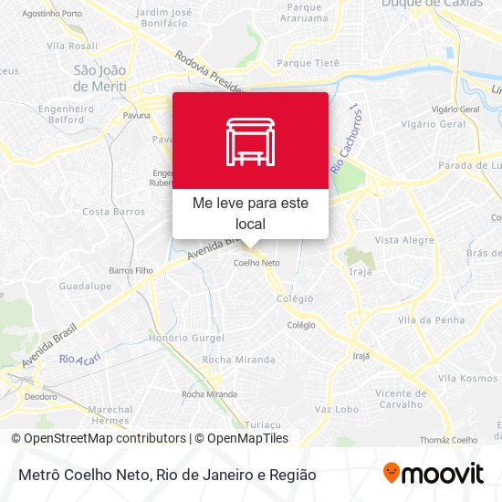 Metrô Coelho Neto mapa