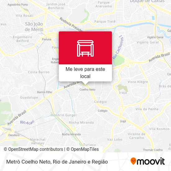 Metrô Coelho Neto mapa