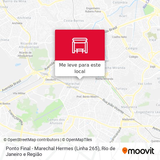 Ponto Final - Marechal Hermes (Linha 265) mapa
