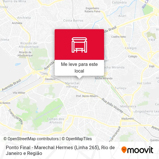 Ponto Final - Marechal Hermes (Linha 265) mapa