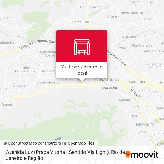 Avenida Luz (Praça Vitória - Sentido Via Light) mapa