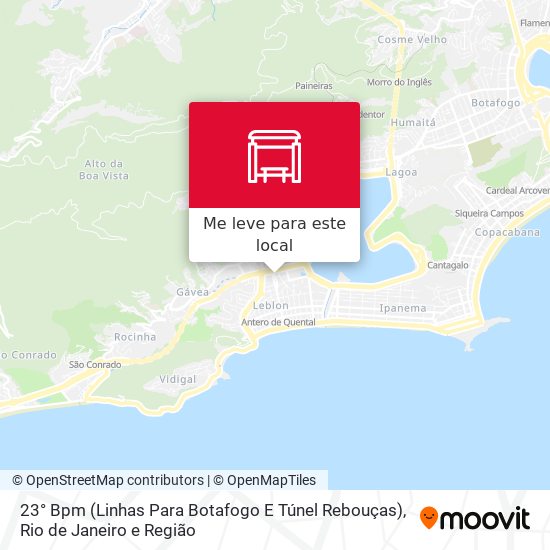23° Bpm (Linhas Para Botafogo E Túnel Rebouças) mapa