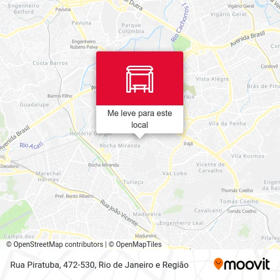 Rua Piratuba, 472-530 mapa