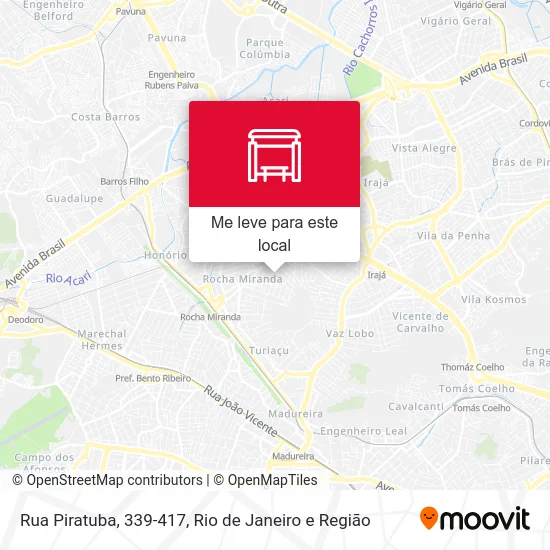 Rua Piratuba, 339-417 mapa