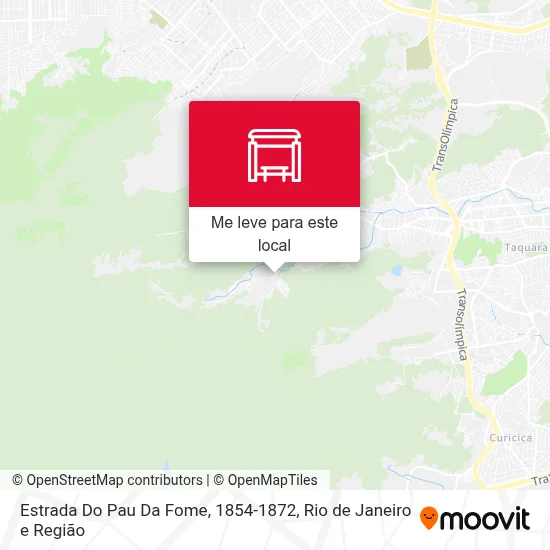 Estrada Do Pau Da Fome, 1854-1872 mapa