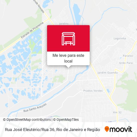 Rua José Eleutério/Rua 36 mapa