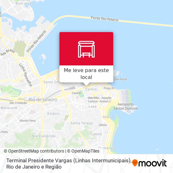 Terminal Presidente Vargas (Linhas Intermunicipais) mapa