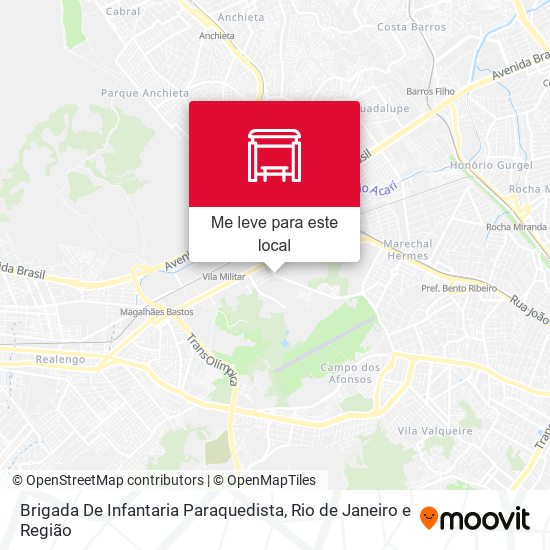 Brigada De Infantaria Paraquedista mapa