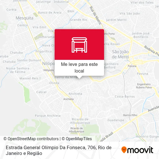 Estrada General Olímpio Da Fonseca, 706 mapa