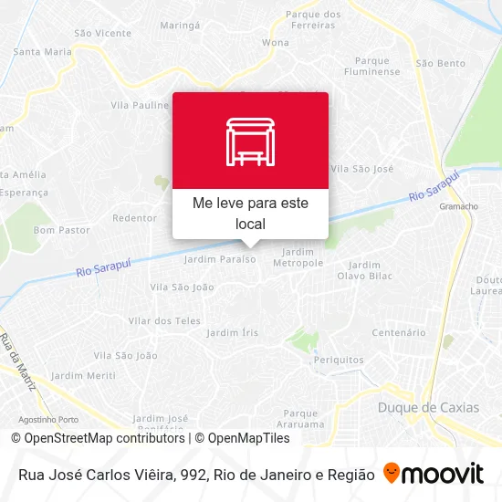 Rua José Carlos Viêira, 992 mapa