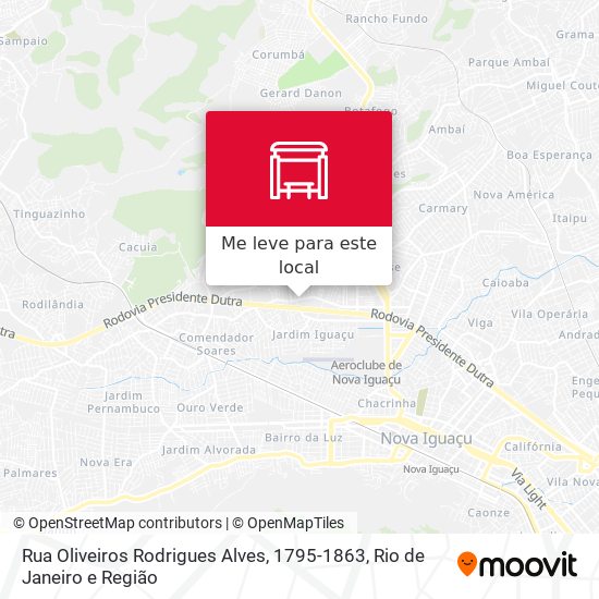 Rua Oliveiros Rodrigues Alves, 1795-1863 mapa