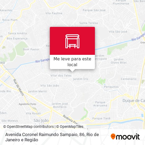 Avenida Coronel Raimundo Sampaio, 86 mapa