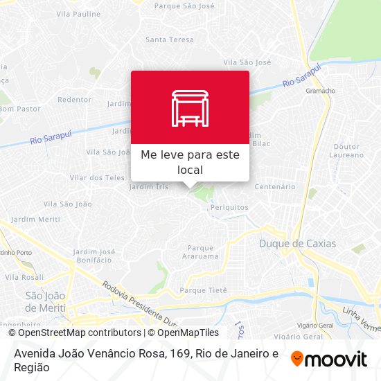 Avenida João Venâncio Rosa, 169 mapa