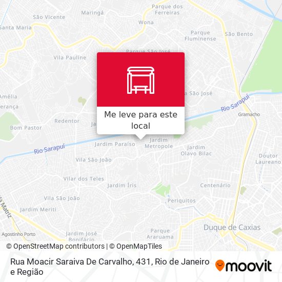 Rua Moacir Saraiva De Carvalho, 431 mapa