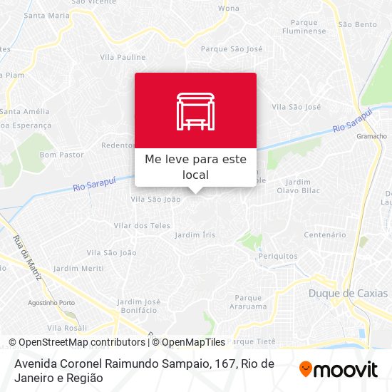 Avenida Coronel Raimundo Sampaio, 167 mapa