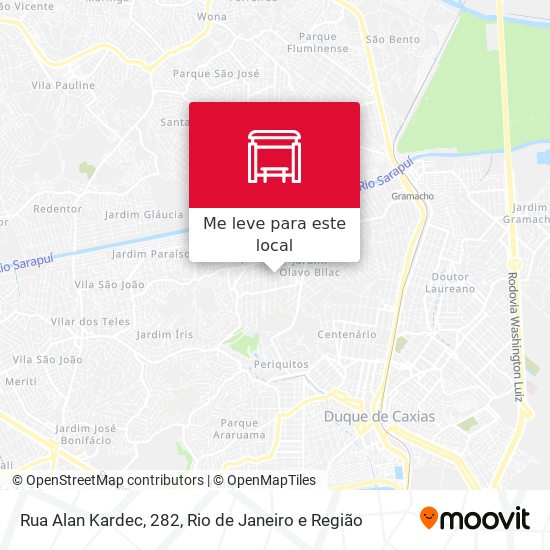Rua Alan Kardec, 282 mapa