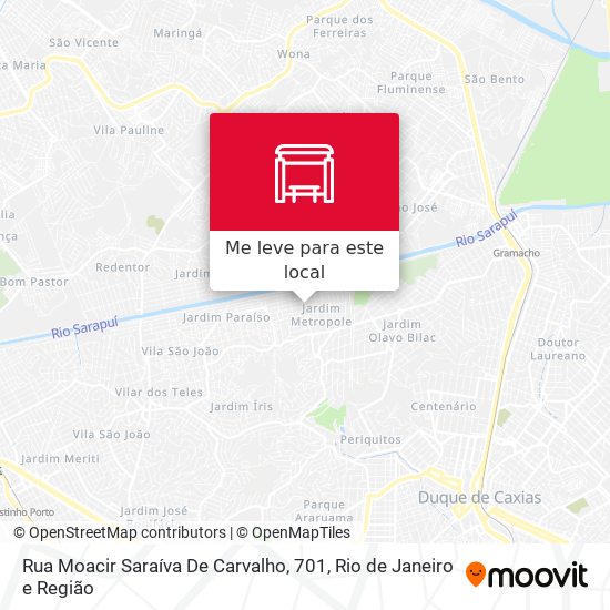 Rua Moacir Saraíva De Carvalho, 701 mapa
