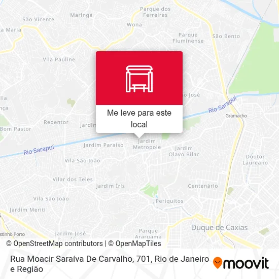 Rua Moacir Saraíva De Carvalho, 701 mapa