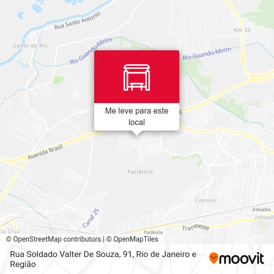 Rua Soldado Valter De Souza, 91 mapa