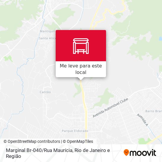 Marginal Br-040/Rua Maurícia mapa