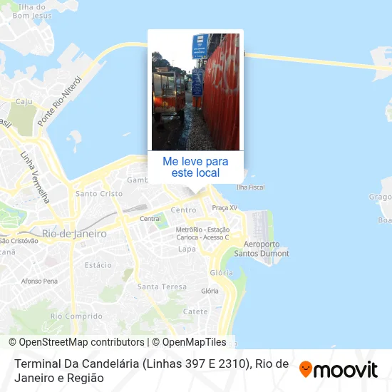 Terminal Da Candelária (Linhas 397 E 2310) mapa