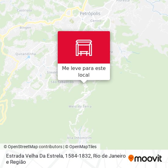Estrada Velha Da Estrela, 1584-1832 mapa