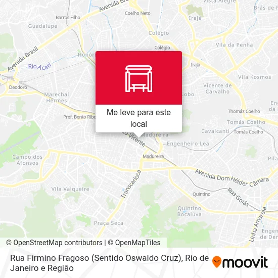 Rua Firmino Fragoso (Sentido Oswaldo Cruz) mapa