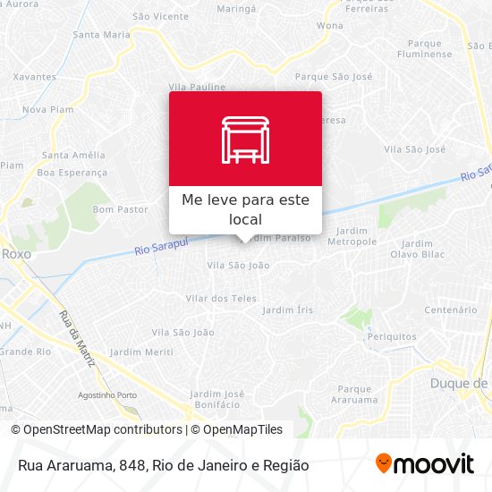 Rua Araruama, 848 mapa