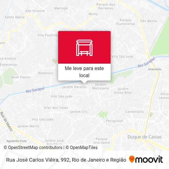 Rua José Carlos Viêira, 992 mapa