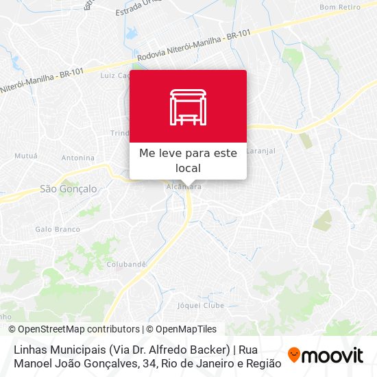 Linhas Municipais (Via Dr. Alfredo Backer) | Rua Manoel João Gonçalves, 34 mapa