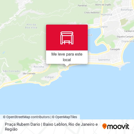 Praça Rubem Dario | Baixo Leblon mapa