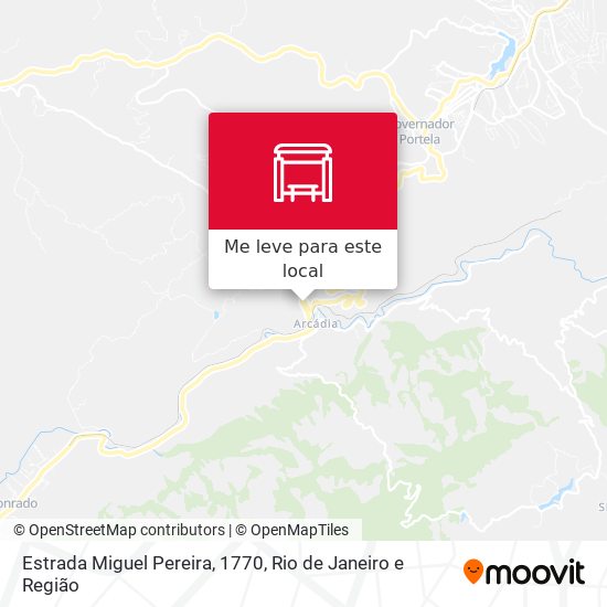 Estrada Miguel Pereira, 1770 mapa