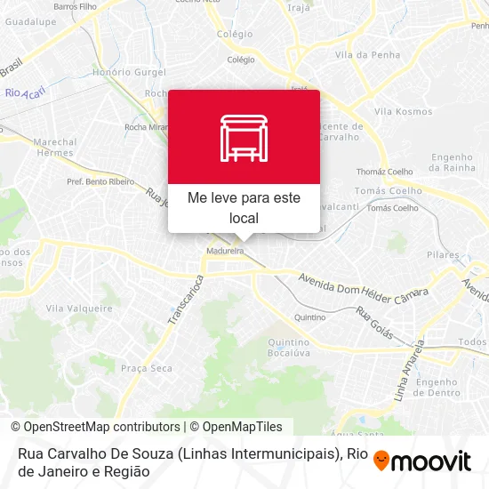 Rua Carvalho De Souza (Linhas Intermunicipais) mapa