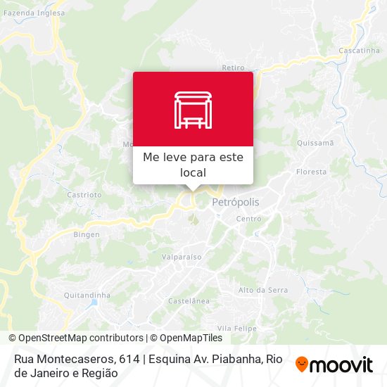 Rua Montecaseros, 614 | Esquina Av. Piabanha mapa