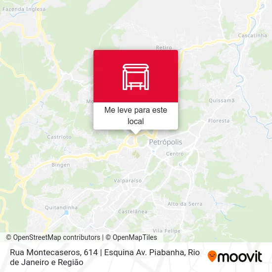 Rua Montecaseros, 614 | Esquina Av. Piabanha mapa