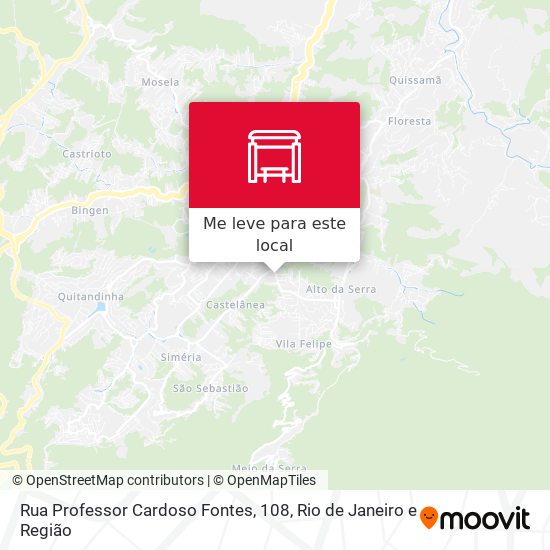 Rua Professor Cardoso Fontes, 108 mapa