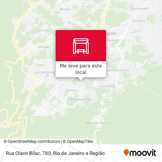 Rua Olavo Bilac, 780 mapa
