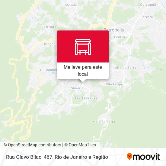 Rua Olavo Bilac, 467 mapa
