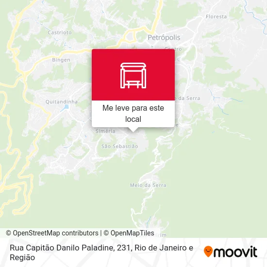 Rua Capitão Danilo Paladine, 231 mapa