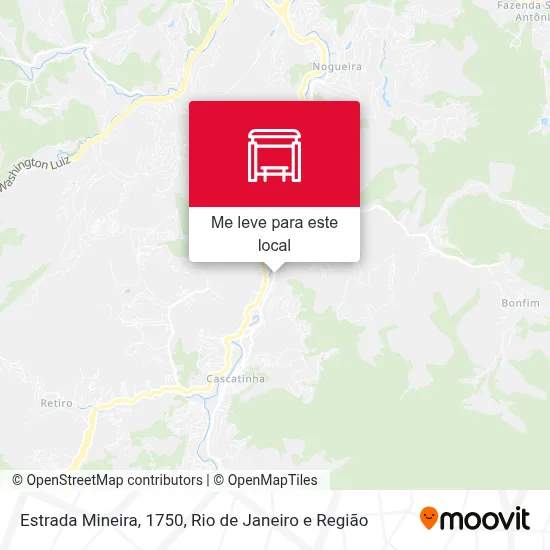 Estrada Mineira, 1750 mapa